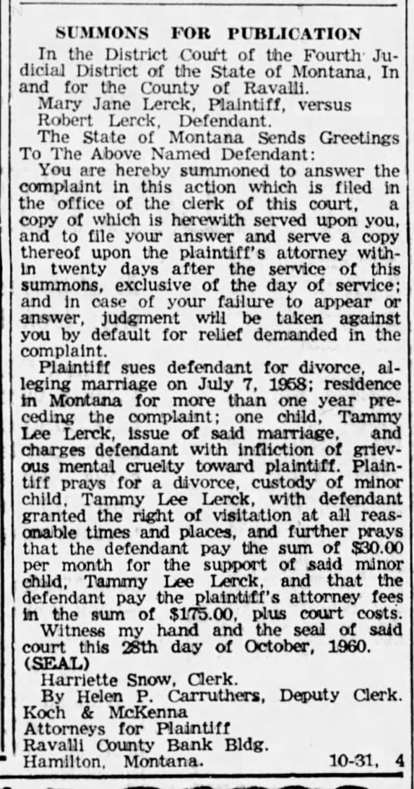 Clipping from Ravalli Republic